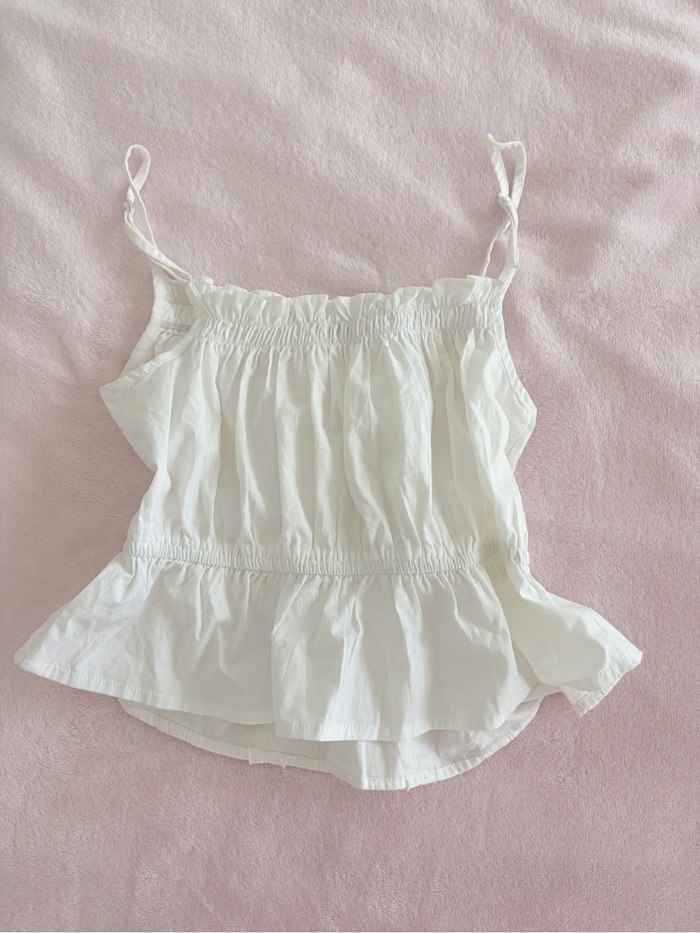Sim&Sam White Lace Ruffle Cami Poplin Top - Picture 3 of 3